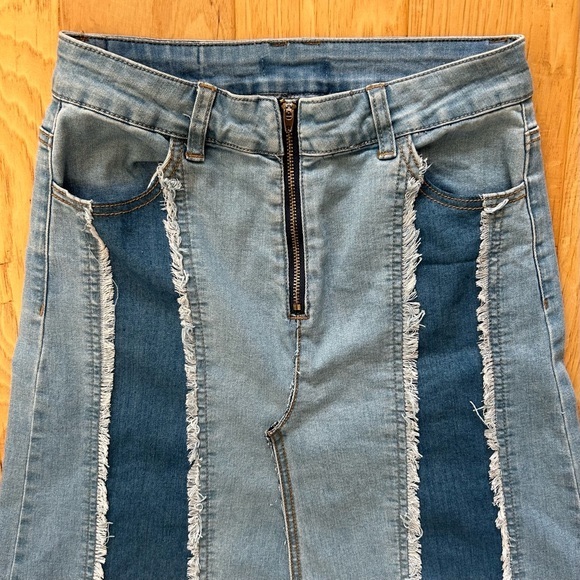 Vintage Blue Denim Maxi Skirt - Picture 3 of 6